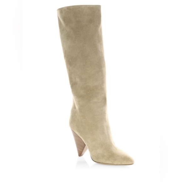 Michael Kors Belinda Runway Suede Womens Riding Boots Brown Leather EU 38 US 8 - Picture 1 of 8